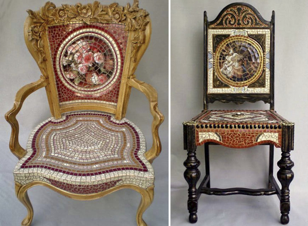 стулья мозаика декор